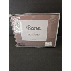 Bare Home Twin XL 2-Pack Fitted Sheets Premium Microfiber Taupe Ultra Soft
